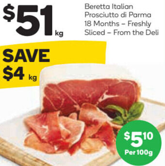 Woolworths Beretta Italian Prosciutto Di Parma 18 Months offer