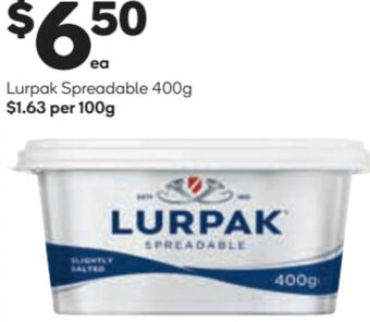 Woolworths Lurpak Spreadable 400g offer