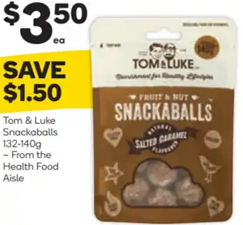 Woolworths Tom & Luke Snackaballs 132-140g offer