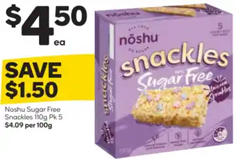 Woolworths Noshu Sugar Free Snackles 110g offer
