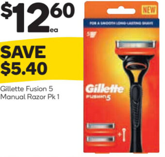 Woolworths Gillette Fusion 5 Manual Razor offer