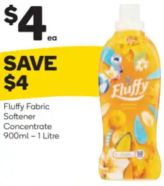 Woolworths Fluffy Fabric Softener Concentrate 900ml offer