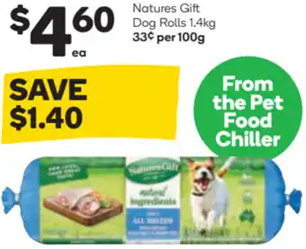Woolworths Natures Gift Dog Rolls 1.4kg offer
