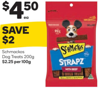 Woolworths Schmackos Dog Treats 200g offer