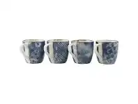 Murriverie 4 Piece Porcelain Espresso Cup Set, Navy