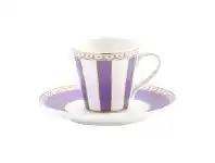 LivingStyles Noritake Carnivale Fine Porcelain Espresso Cup & Saucer Set, Lavender offer