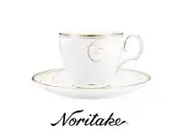 LivingStyles Noritake Golden Wave Fine China Teacup and Saucer offer