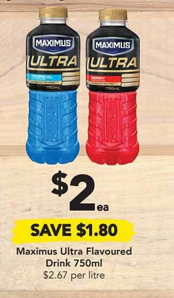 Drakes Maximus Ultra Flavoured Drink 750ml offer