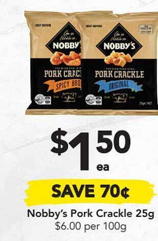 Drakes Nobby's Pork Crackle 25g offer