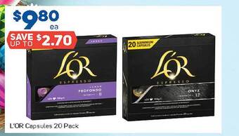 Foodland L'Or Capsules 20 Pack offer