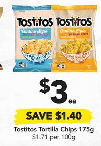 Drakes Tostitos Tortilla Chips 175g offer