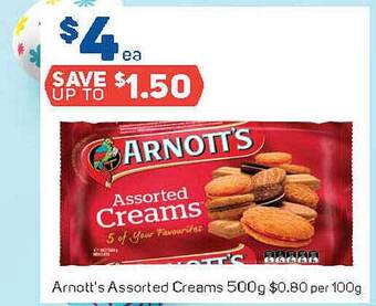 Foodland Arnott's Assorted Creams 500g offer