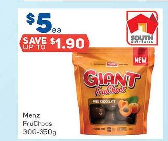 Foodland Menz FruChocs 300-350g offer