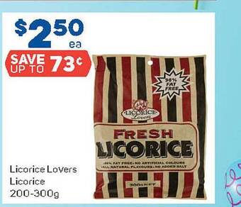 Foodland Licorice Lovers Licorice 200-300g offer