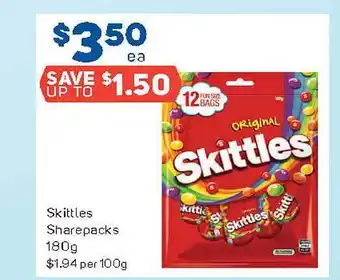 Skittles Sharepacks 180g