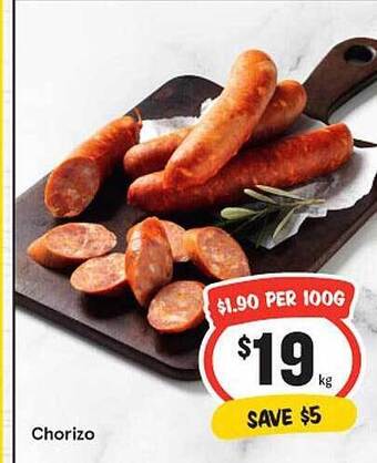 IGA Chorizo offer