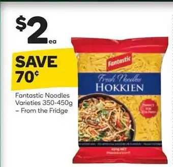 Woolworths Fantastic Noodles Varieties 350-450g offer