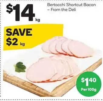 Woolworths Bertocchi Shortcut Bacon offer