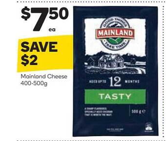 Woolworths Mainland Cheese 400-500g offer