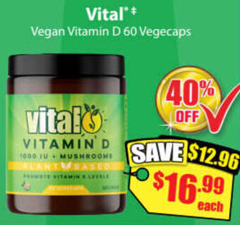 Chemist Discount Centre Vital Vegan Vitamin D offer