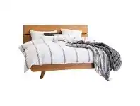 LivingStyles Miami Tasmanian Oak Timber Bed, Queen offer