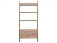 LivingStyles Pesaro European Oak Timber Display Shelf, Oak offer