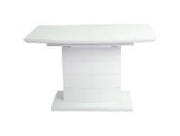 LivingStyles Stella Glass Top Extendable Dining Table, 120-160cm, White offer
