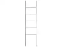 LivingStyles Aquanova Icon Metal Towel Ladder Rack, White offer
