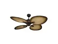 LivingStyles Oasis Tropical Style Palm Leaf Blade Ceiling Fan by Martec - Antique Bronze Finish offer