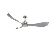LivingStyles Eagle DC Ceiling Fan, 140cm/56", Brushed Chrome / Grey offer