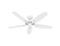 Hunter Builder Elite White Ceiling Fan with White Blades