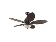 Hunter Caribbean Breeze Traditional Ceiling Fan with Antique Wicker Blades