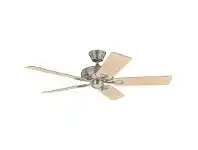 LivingStyles Hunter Savoy Commercial Grade Brushed Nickel Ceiling Fan with Maple / Cherry Switch Blades offer
