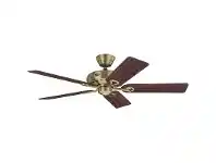 LivingStyles Hunter Savoy Antique Brass Ceiling Fan with Rosewood / Medium Oak Switch Blades offer