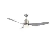 LivingStyles Manly DC Ceiling Fan with LED Light, 130cm/52", Brushed Chrome offer