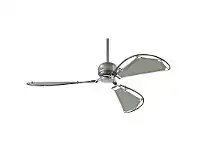 LivingStyles Hunter Avalon Commercial Grade Brushed Nickel Ceiling Fan with Grey Sailcloth Blades offer