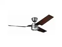 LivingStyles Hunter Flight Commercial Grade Brushed Nickel Ceiling Fan with Coffee Beech Blades offer