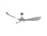 LivingStyles Eagle DC Ceiling Fan with LED Light, 140cm/56", Brushed Chrome / Grey offer