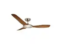 LivingStyles Sorrento DC Ceiling Fan, 130cm/52", Brushed Chrome / Dark Cherry offer