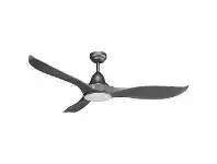 LivingStyles Martec Wave DC Ceiling Fan with LED Light & Remote, 152cm/60", Titanium Satin offer