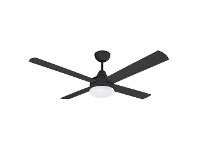 LivingStyles Cardiff DC Ceiling Fan with B22 Light, 130cm/52", Black offer