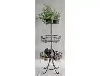 Metal Wired 3 Tier Basket Stand with Curved Legs