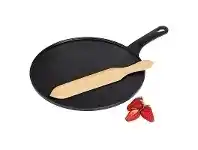 LivingStyles Chasseur Cast Iron Crepe Pan, 30cm, Black Onyx offer