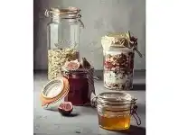 LivingStyles Kilner Facetted Clip Top Jar - 450ml offer