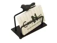 Cilla Rustic Metal Business Card Holder