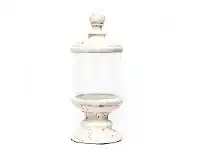 LivingStyles Cement Base and Lid with Clear Glass Display Stand - Large offer