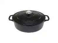 Chasseur Cast Iron Oval French Oven, 27cm, Matte Black