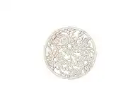 Cast Iron Daisy Trivet, Antique White