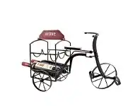 LivingStyles Tricycle Rustic Metal Wine Bottle Holder - 54cm offer