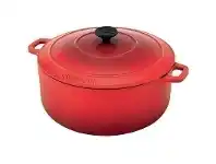 LivingStyles Chasseur Cast Iron Round French Oven, 24cm, Inferno Red offer